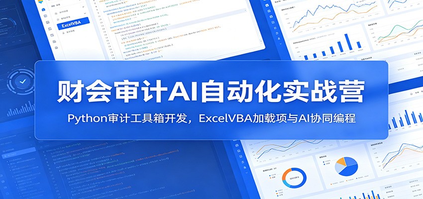 财会审计AI自动化实战营：Python审计工具箱开发，ExcelVBA加载项与AI协同编程-寒山客