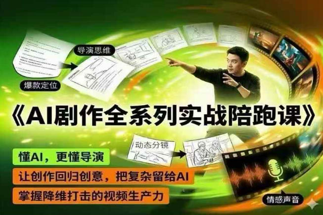 AI剧作全系列实战陪跑课，懂AI，更懂导演，让创作回归创意，把复杂留给AI，掌握降维打击的视频生产力-小创项目网