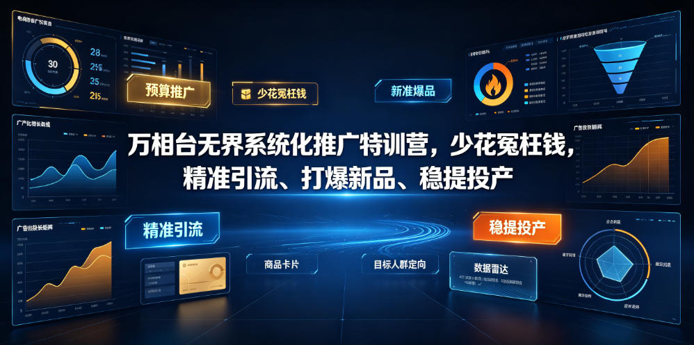 万相台无界系统化推广特训营VI0.0，少花冤枉钱，精准引流、打爆新品、稳提投产(全程录音+字幕)-寒山客