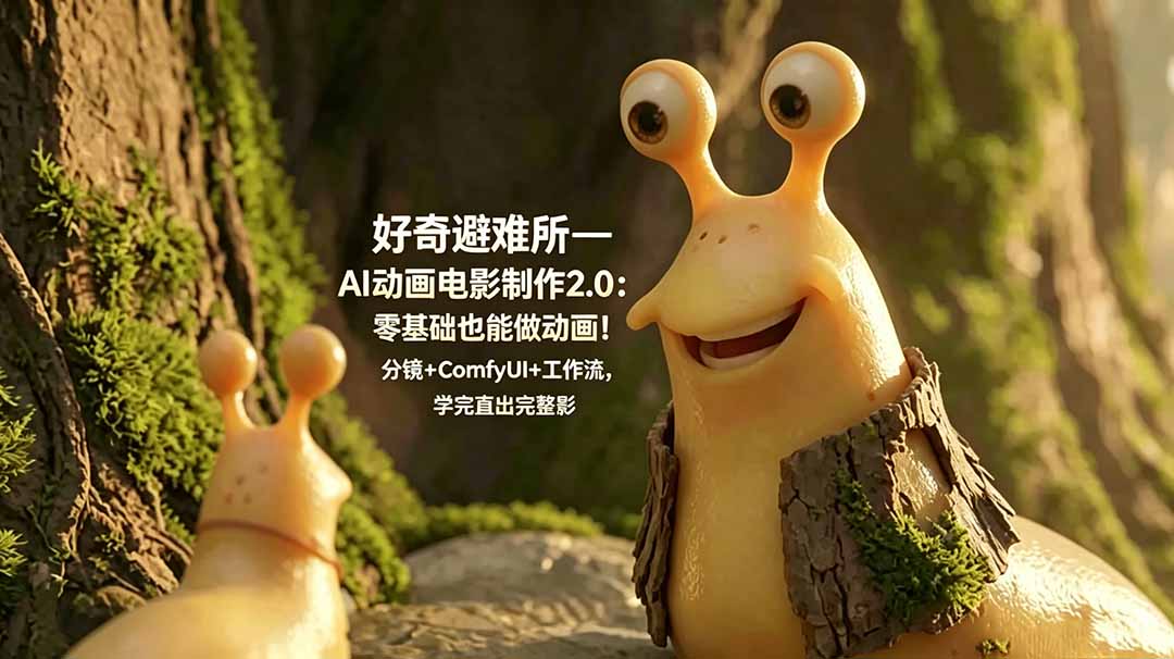 好奇避难所—AI动画电影制作2.0：零基础也能做动画！分镜+ComfyUI+工作流，学完直出完整影片-寒山客
