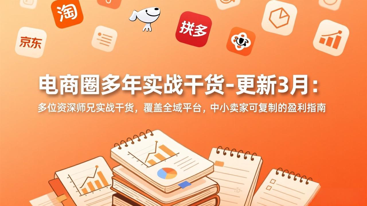 电商圈多年实战干货-更新3月：多位资深师兄实战干货，覆盖全域平台，中小卖家可复制的盈利指南-小创项目网