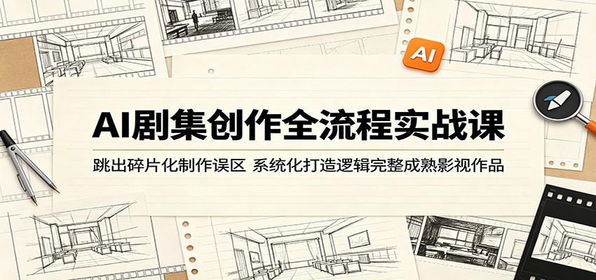 AI剧集创作全流程实战课：跳出碎片化制作误区，系统化打造逻辑完整成熟影视作品-小创项目网