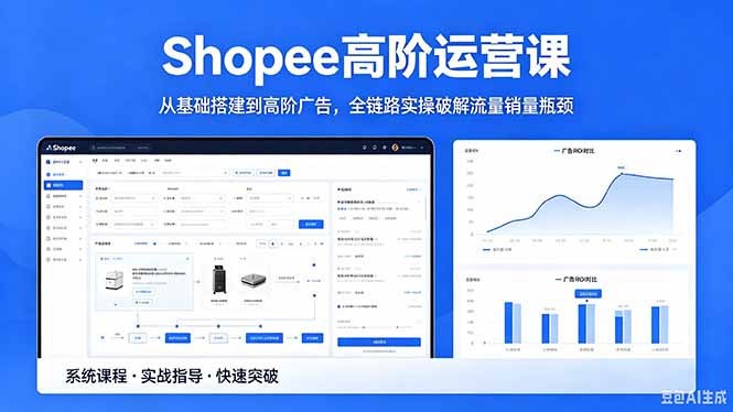 Shopee高阶运营课-2026年5月更新，从基础搭建到高阶广告，全链路实操破解流量销量瓶颈-小创项目网