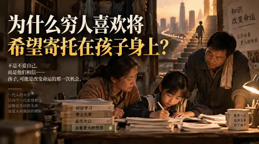 某社群精品文章：为什么穷人喜欢将希望寄托在孩子身上？-小创项目网