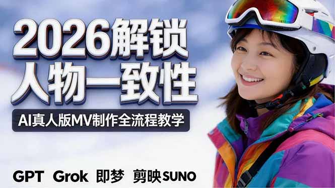 2026独创解锁人物一致性：AI真人版MV制作，不讲空话，不拼概念，全流程实操-小创项目网