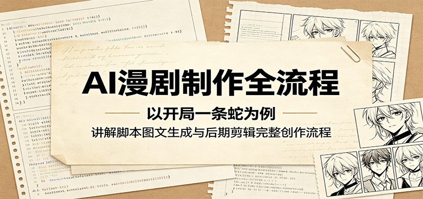 AI漫剧制作全流程：以开局一条蛇为例，讲解脚本图文生成与后期剪辑完整创作流程-小创项目网