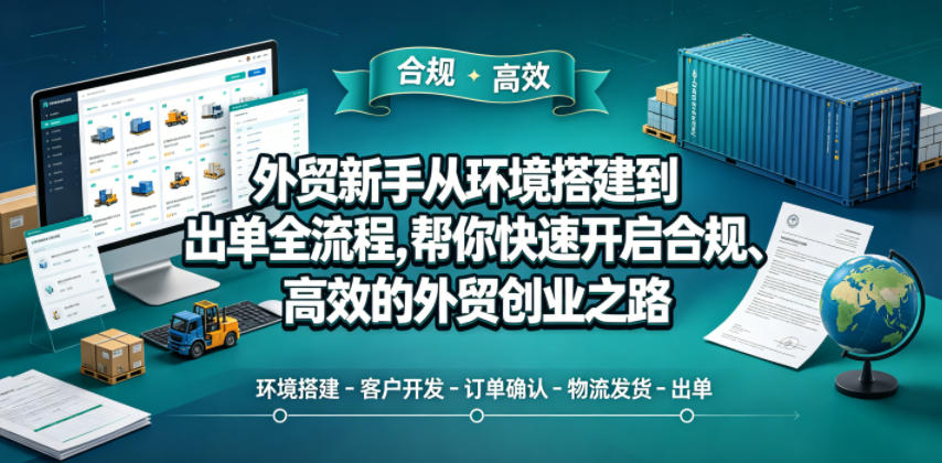 外贸新手从环境搭建到出单全流程，帮你快速开启合规、高效的外贸创业之路-小创项目网