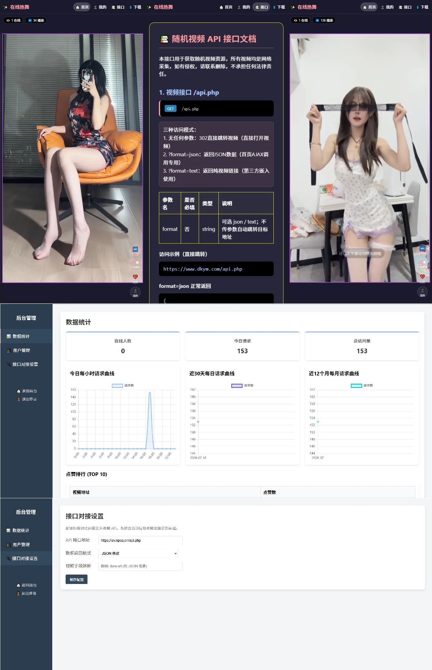 随机小姐姐美女热舞源码 v6.0版本-小创项目网
