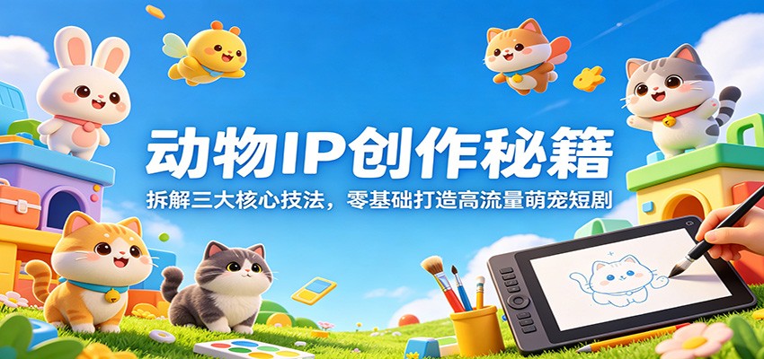 动物IP创作秘籍：拆解三大核心技法，零基础打造高流量萌宠短剧-小创项目网