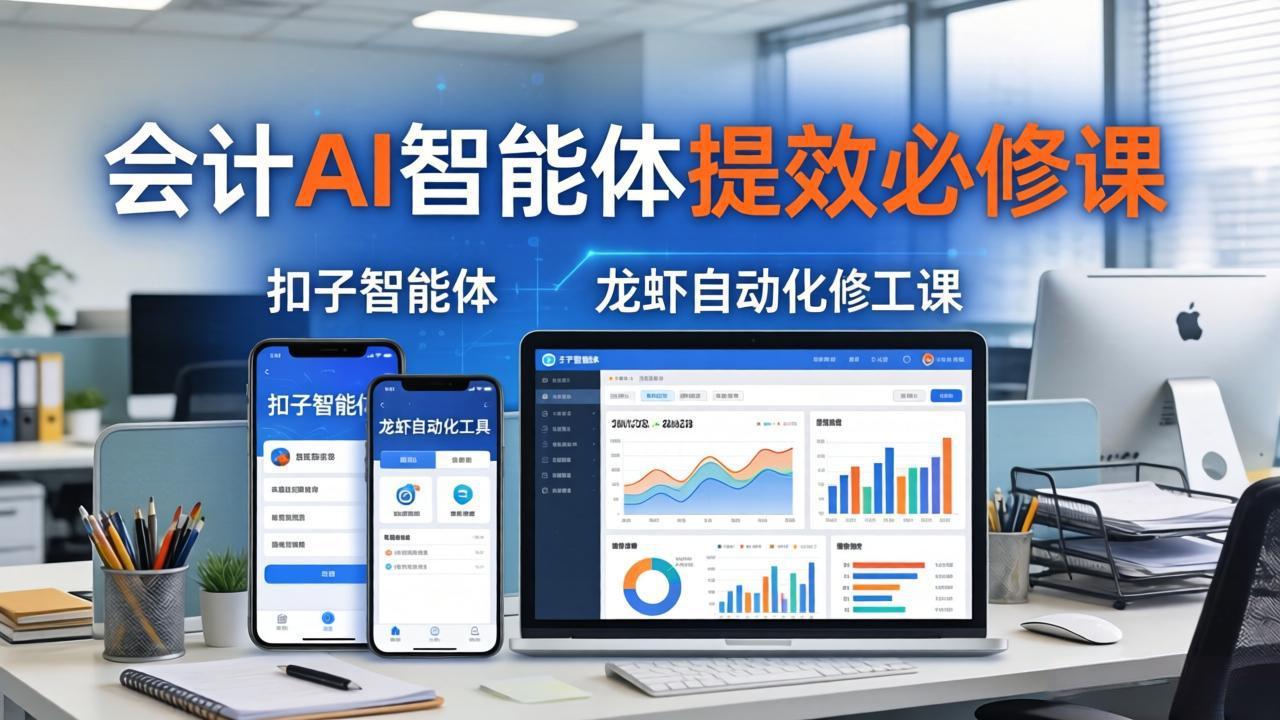 财务会计AI智能体提效必修课：扣子智能体+龙虾自动化+报表分析，一站式提升财务工作效率-小创项目网