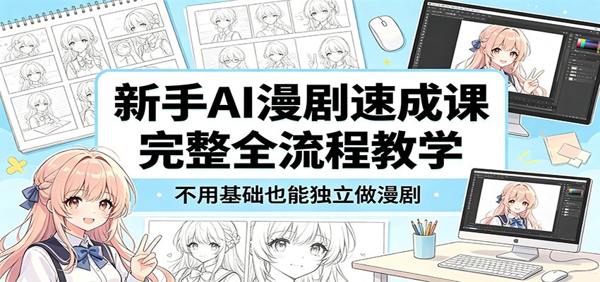 新手AI漫剧速成课:完整全流程教学,不用基础也能独立做漫剧-小创项目网