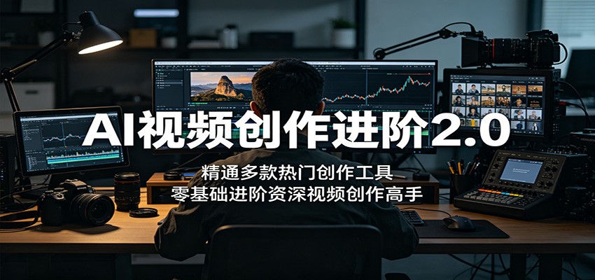 AI视频创作进阶2.0：精通多款热门创作工具，零基础进阶资深视频创作高手-小创项目网