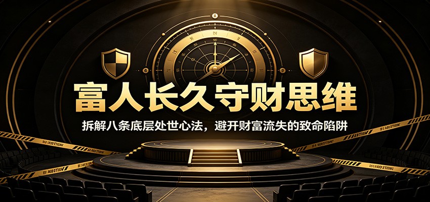 富人长久守财思维：拆解八条底层处世心法，避开财富流失的致命陷阱-小创项目网