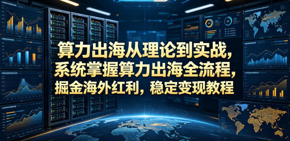算力出海从理论到实战，系统掌握算力出海全流程，掘金海外红利，稳定变现教程-小创项目网
