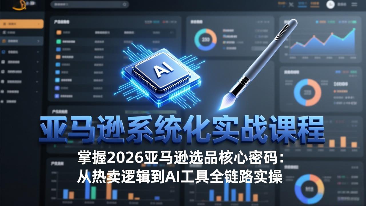 亚马逊系统化实战课-更新3月：2026最新选品方法论，从热卖原因分析到AI作图，提升选品成功率-小创项目网
