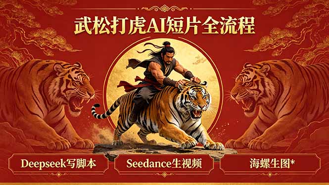 武松打虎AI短片全流程：Deepseek写脚本+Seedance生视频+海螺生图-小创项目网
