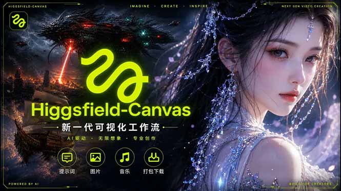 Higgsfield Canvas AI视频制作详解，节点式工作流搭建，重构新式视频创作完整教程-小创项目网