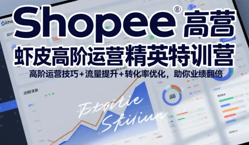 Shopee虾皮高阶运营精英特训营,高阶运营技巧+流量提升+转化率优化,助你业绩翻倍(更新26年9月)