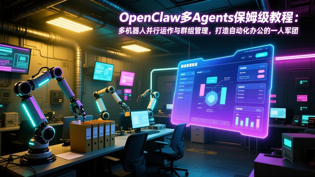 OpenClaw多Agents保姆级教程：多机器人并行运作与群组管理，打造自动化办公的一人军团-小创项目网