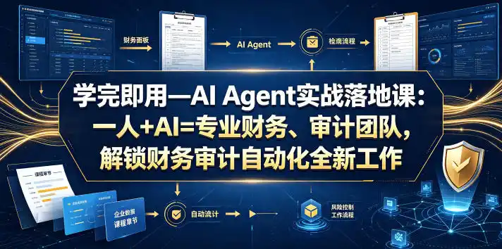 学完即用—AI Agent实战落地课：一人+AI=专业财务、审计团队，解锁财务审计自动化全新工作模式（更新0818）