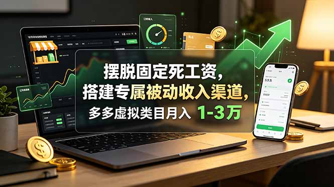 摆脱固定死工资，搭建专属被动收入渠道，多多虚拟类目月入 1-3 万-寒山客