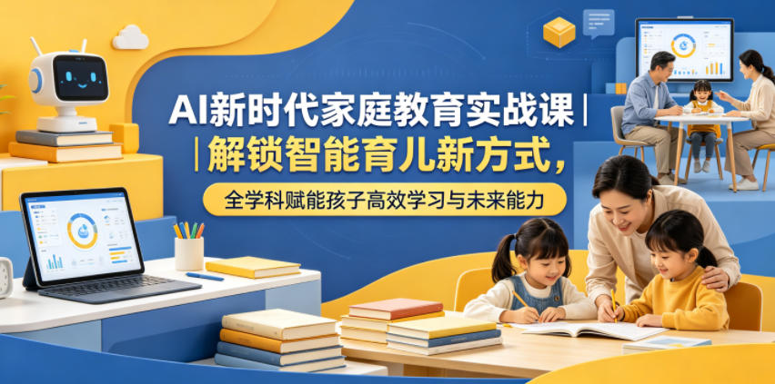 AI新时代家庭教育实战课｜解锁智能育儿新方式，全学科赋能孩子高效学习与未来能力-寒山客