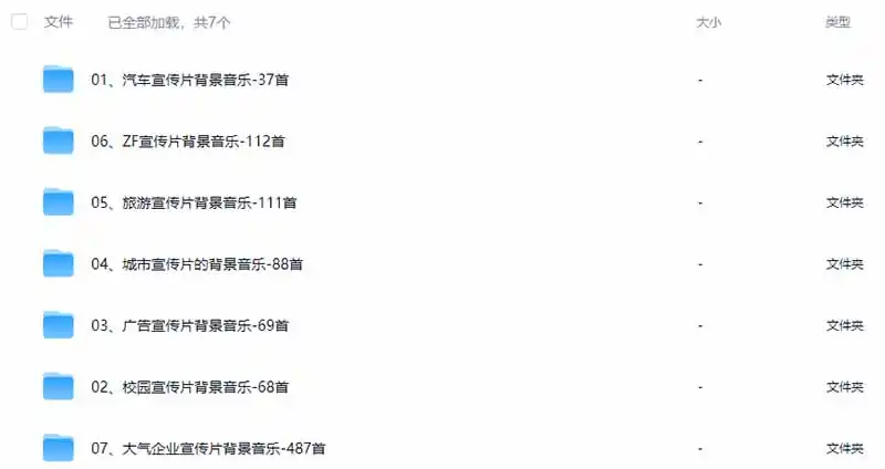 图片[3]-某宝付费购买，常用6G音效合集！970+首宣传片背景音乐，无版权可商用大气素材，分类清晰，高质量内容-小创项目网