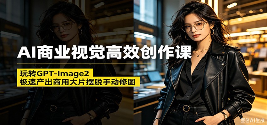 AI商业视觉高效创作课：玩转GPT-Image2，极速产出商用大片摆脱手动修图(更新)-寒山客