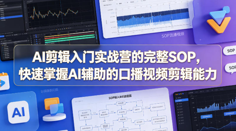 AI剪辑入门实战营的完整SOP，快速掌握AI辅助的口播视频剪辑能力-小创项目网