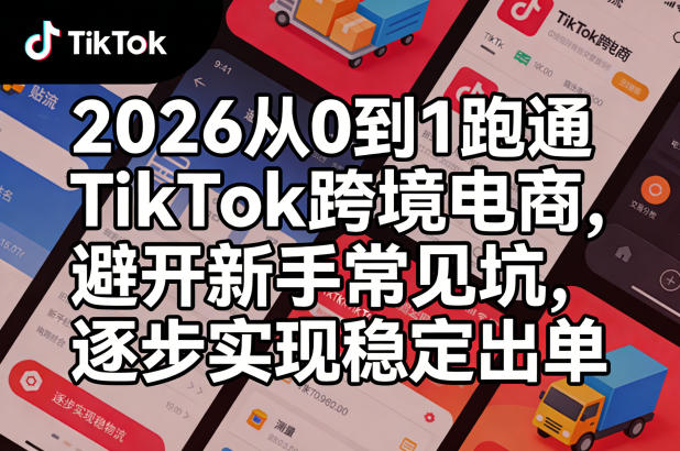 2026从0到1跑通TikTok跨境电商，避开新手常见坑，逐步实现稳定出单-小创项目网