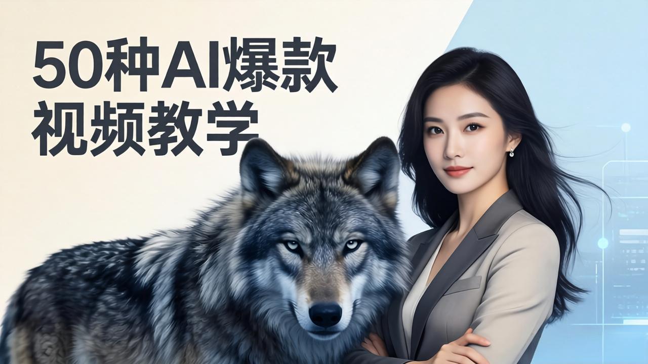 50种AI爆款视频教学：影视级古诗词+治愈萌宠+山海经蛟龙，高阶宝典商业落地-小创项目网