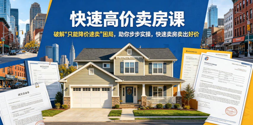 快速高价卖房课，破解“只能降价速卖”困局，助你步步实操，快速卖房卖出好价(更新2026)-寒山客