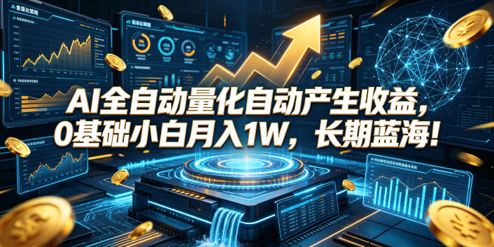 AI全自动量化自动产生收益，0基础小白月入1W，长期蓝海！【揭秘】-寒山客
