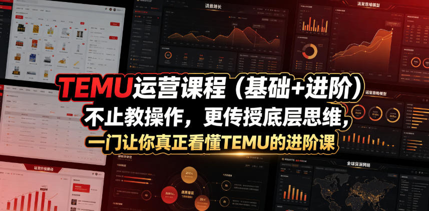 TEMU运营课程(基础+进阶)，不止教操作，更传授底层思维，一门让你真正看懂TEMU的进阶课-寒山客