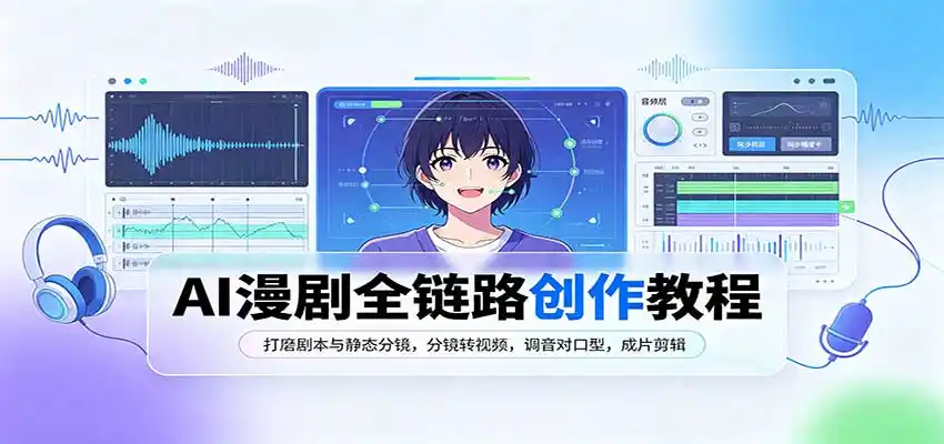 AI漫剧全链路创作教程：打磨剧本与静态分镜，分镜转视频，调音对口型，成片剪辑-寒山客