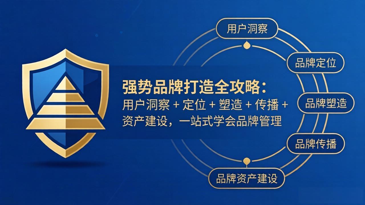 强势品牌打造全攻略：用户洞察 + 定位 + 塑造 + 传播 + 资产建设，一站式学会品牌管理-小创项目网