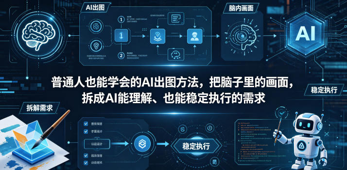 普通⼈也能学会的AI出图⽅法，把脑子里的画面，拆成AI能理解、也能稳定执行的需求【文档】-小创项目网