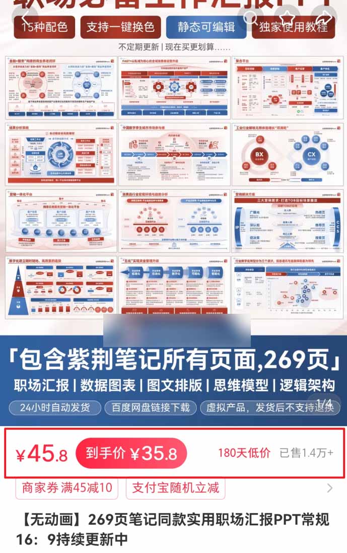 小红书虚拟项目特训班9.0，全面拥抱AI，批量产出原创PPT货源，单品/单店纯利润几万到几十W插图10