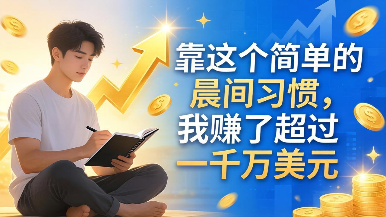 付费文章：靠这个简单的晨间习惯，我赚了超过一千万美元-小创项目网