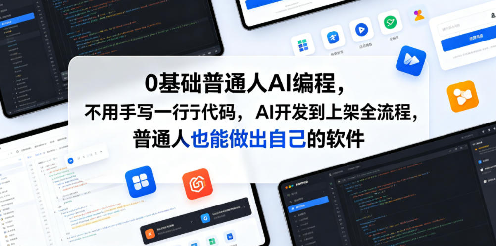 0基础普通人AI编程，不用手写一行代码，AI开发到上架全流程，普通人也能做出自己的软件-寒山客