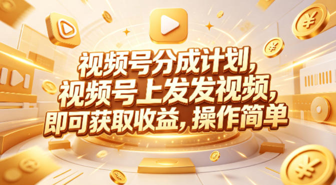 视频号分成计划，599元众筹的Red团队课程，视频号上发发视频，即可获取收益，操作简单-小创项目网