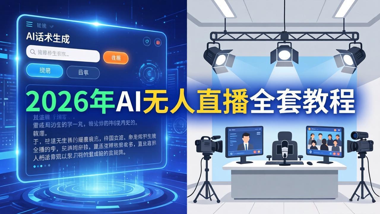 2026年AI无人直播全套教程：OBS安装+软件配置+直播间搭建+话术生成+一键开播实操-小创项目网
