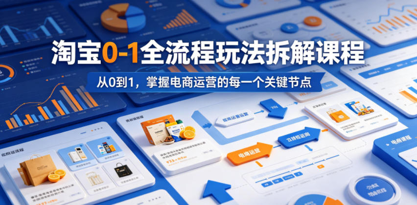 淘宝0-1全流程玩法拆解课程，从0到1，掌握电商运营的每一个关键节点-寒山客