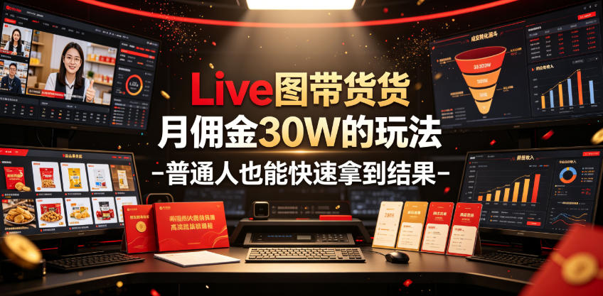 Live图带货月佣金30W的玩法-普通人也能快速拿到结果-寒山客