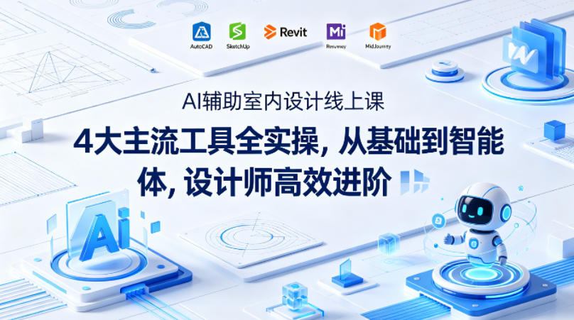 AI辅助室内设计线上课｜4大主流工具全实操，从基础到智能体，设计师高效进阶-小创项目网