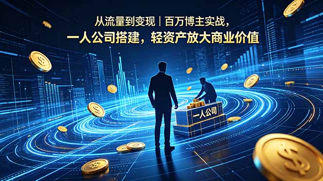 从流量到变现｜百万博主实战，一人公司搭建，轻资产放大商业价值-小创项目网