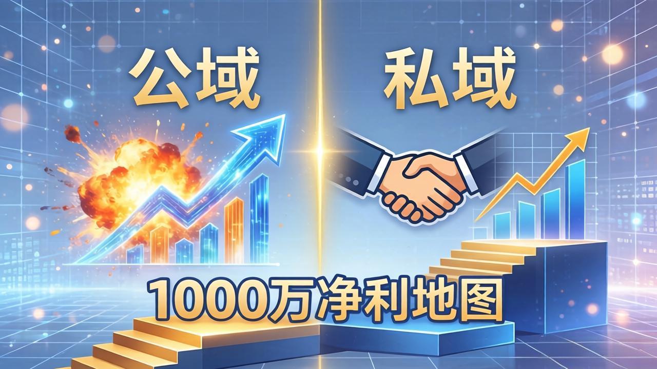 公域玩命出爆款，私域悄悄做成交：这套AI内训课，2026给你打通1000万净利的地图-小创项目网