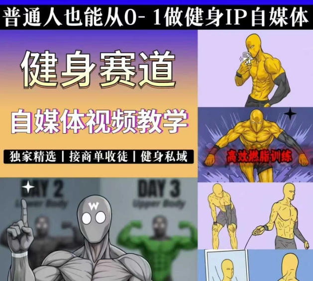 抖音健身热门短视频教学：居家健身减脂塑形力量训练，精选独家，接商单或者健身私域插图1