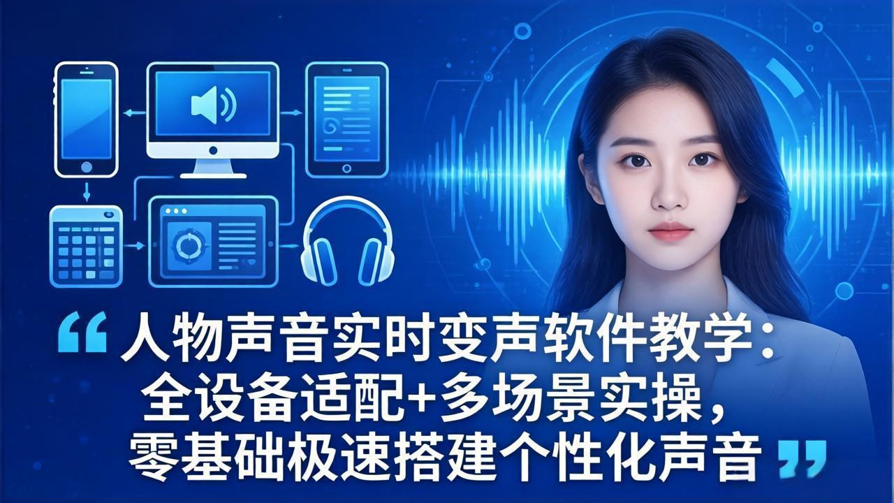 人物声音实时变声软件教学：全设备适配+多场景实操，零基础极速搭建个性化声音-小创项目网