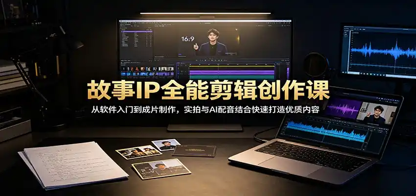 故事IP全能剪辑创作课：从软件入门到成片制作，实拍与AI配音结合快速打造优质内容-小创项目网